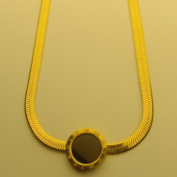 Vintage Roman Numeral Coin Necklace