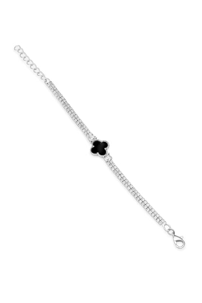 Elegant Ladies' Four-Leaf Clover Bracelet