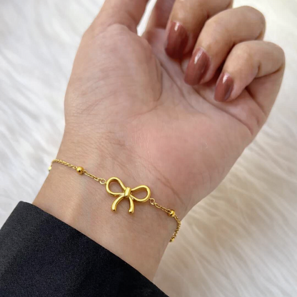 Sweet Ribbon Bow Pendant Bracelet