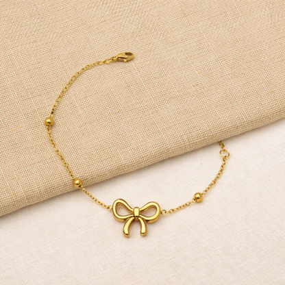 Sweet Ribbon Bow Pendant Bracelet