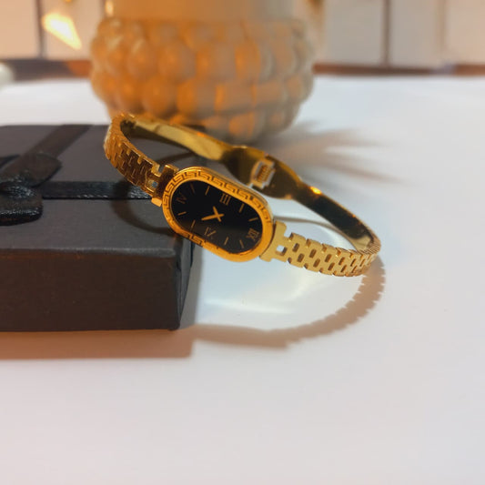 Vintage Luxury Watch-Inspired Bangle