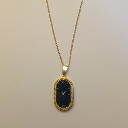 Inspired Roman Numeral Clock Pendant Necklace