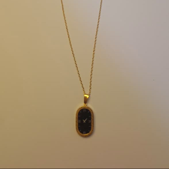 Inspired Roman Numeral Clock Pendant Necklace