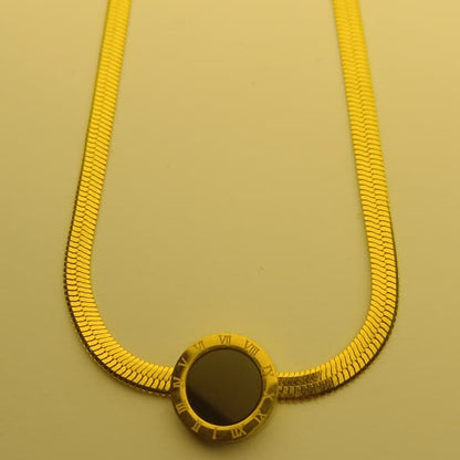 Vintage Roman Numeral Coin Necklace