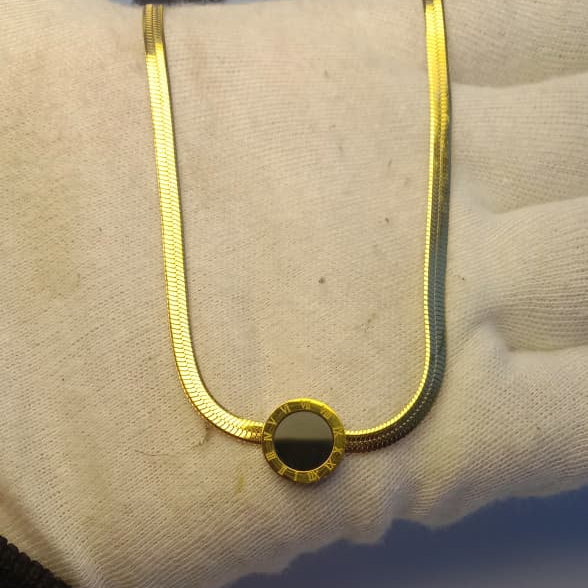 Vintage Roman Numeral Coin Necklace