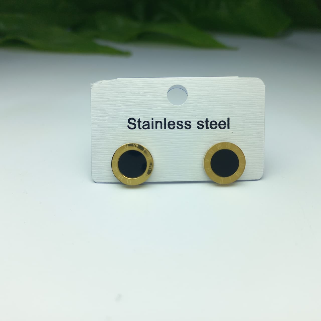 Luxury Black Clover Stud Earrings