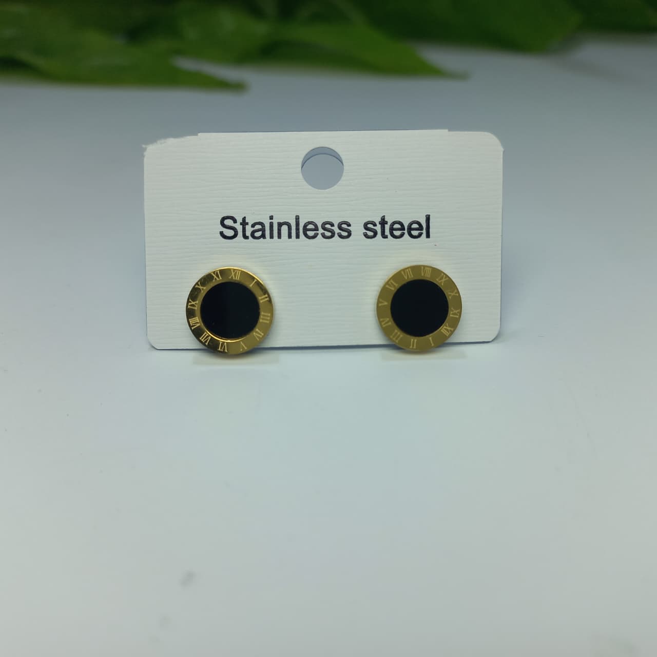 Luxury Black Clover Stud Earrings