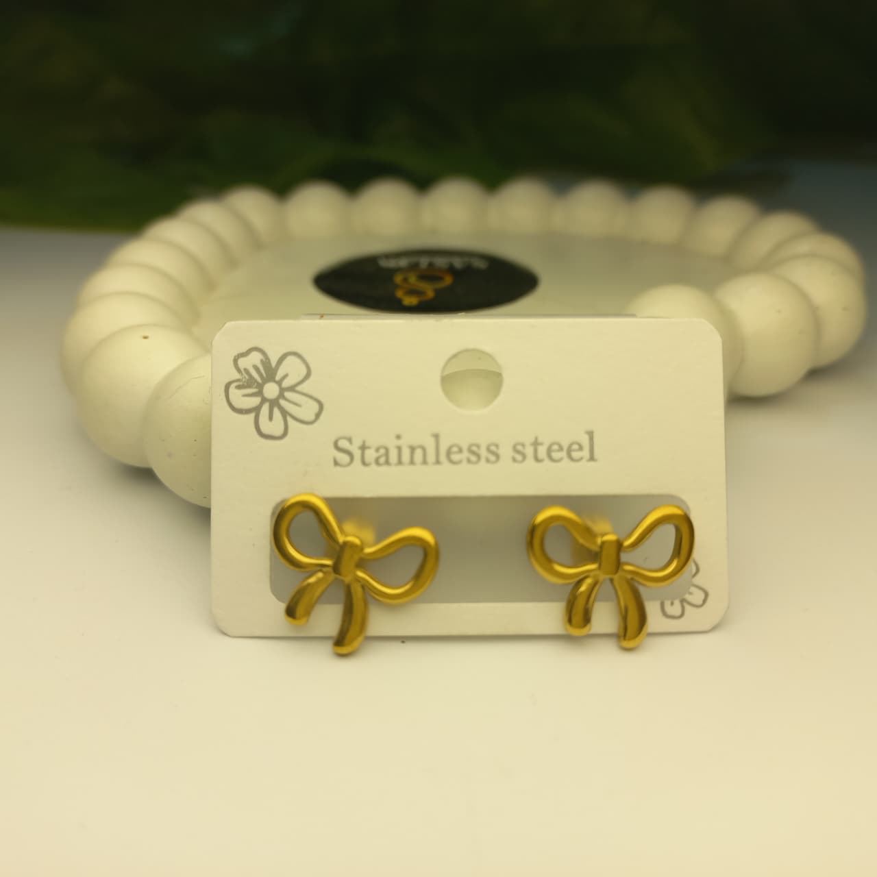 Tarnish-Free Stainless Steel Ribbon Earrings