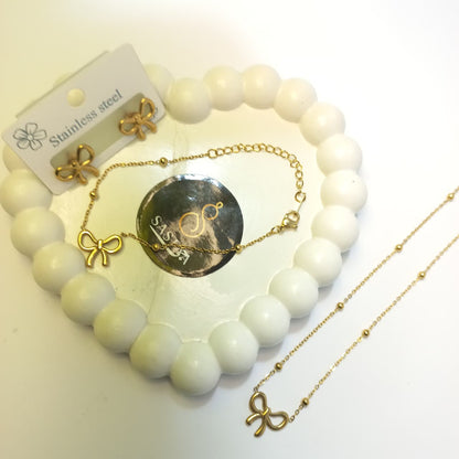 Necklace, Bracelet, & Stud Earrings (3-Piece Set)