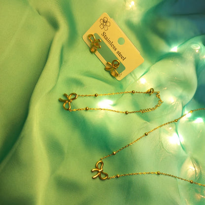 Necklace, Bracelet, & Stud Earrings (3-Piece Set)