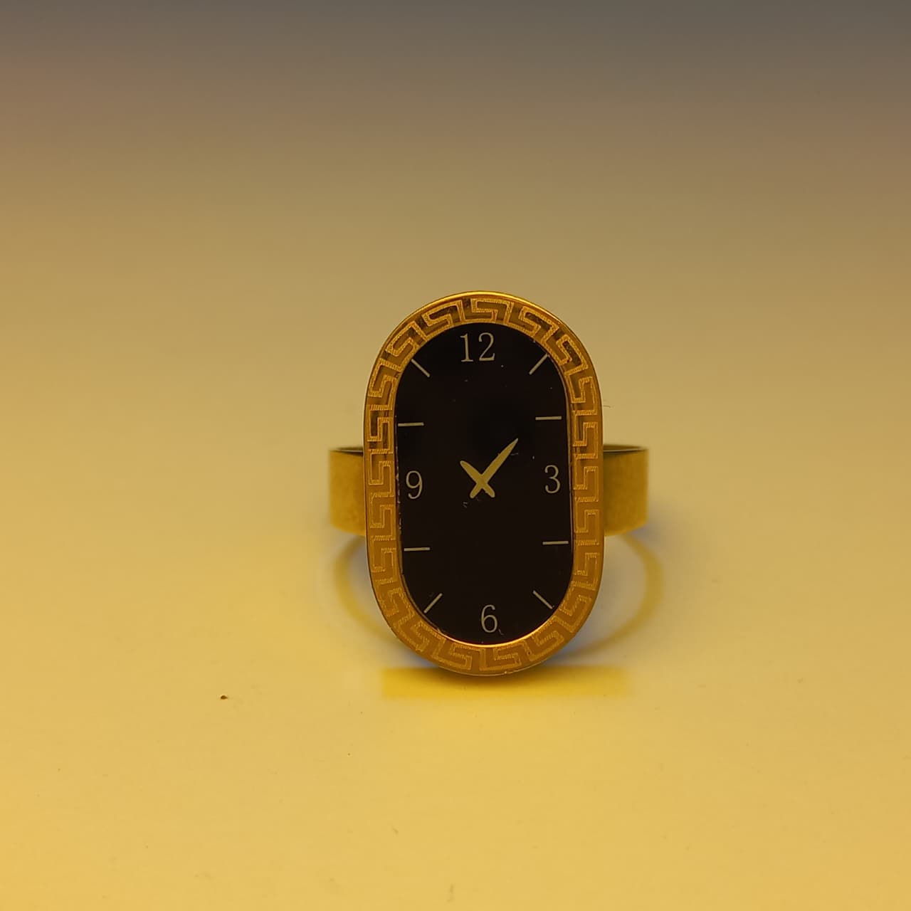 Luxury Greek Key Oval Ring Watch