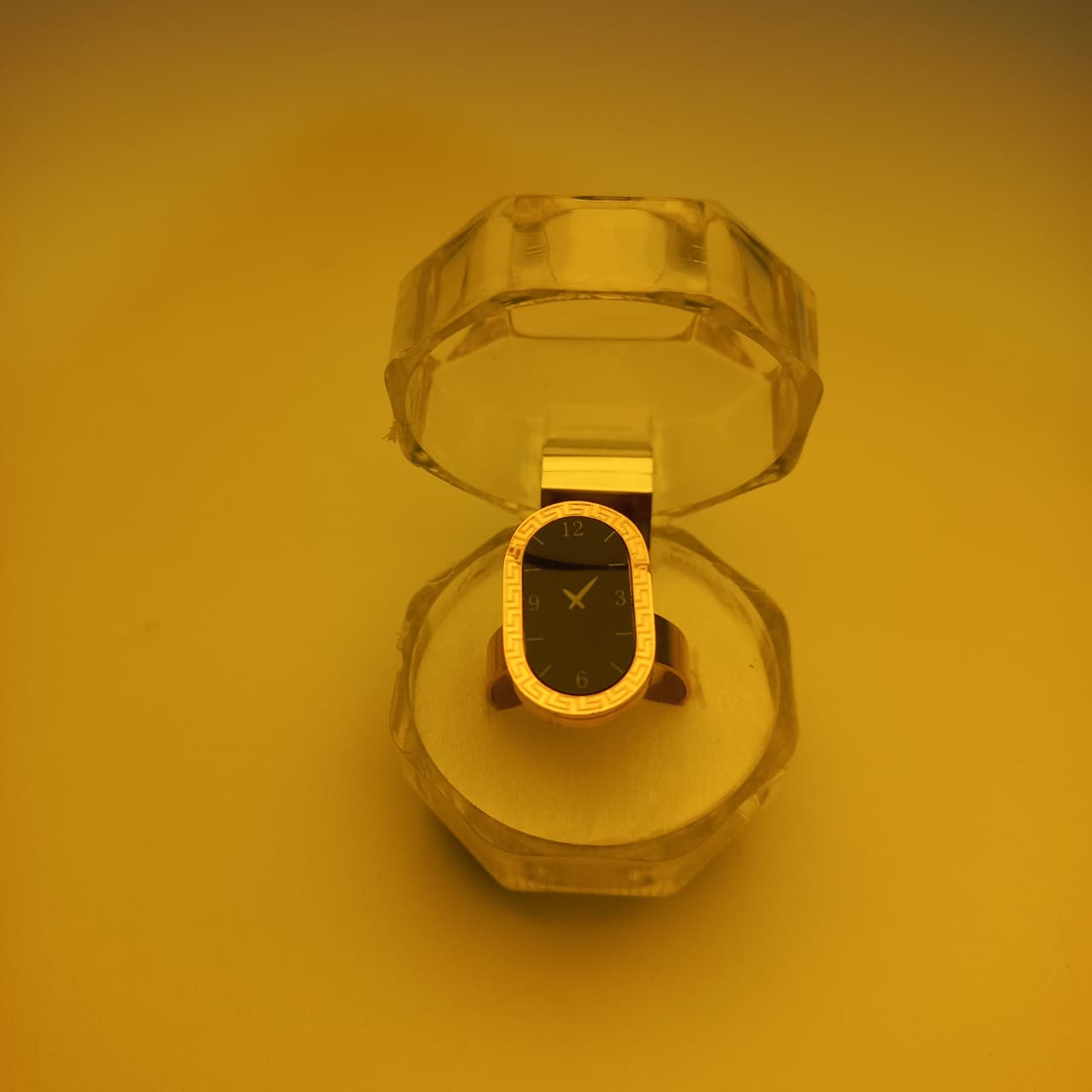 Luxury Greek Key Oval Ring Watch