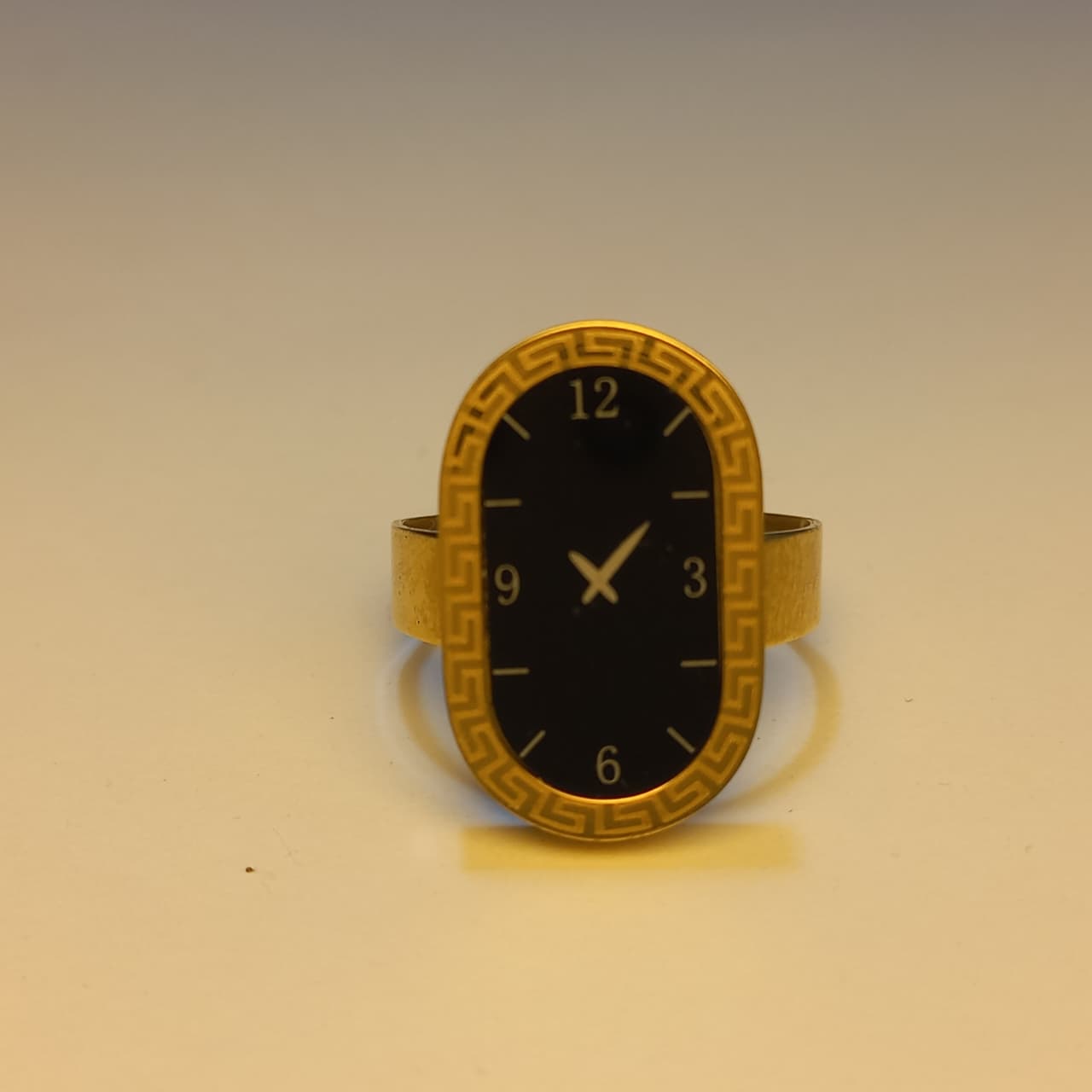 Luxury Greek Key Oval Ring Watch