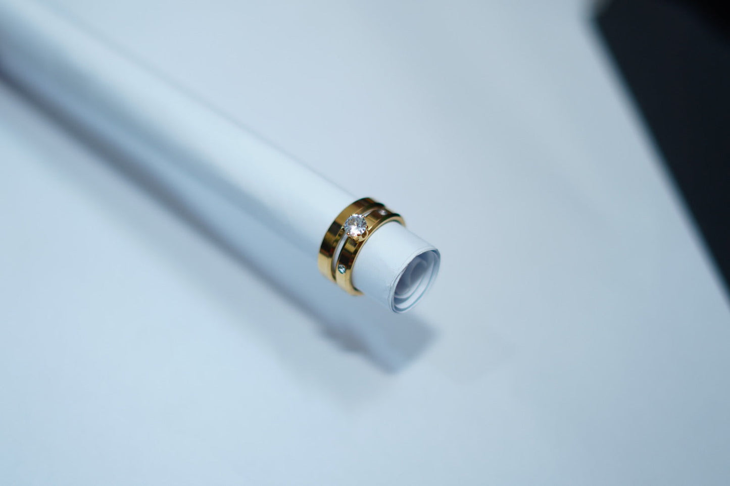 Elegant Gold-Plated Couple's Ring Set