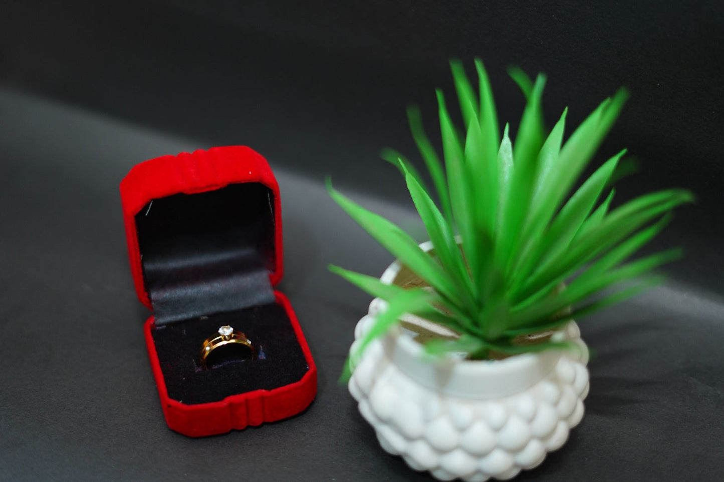 Elegant Gold-Plated Couple's Ring Set